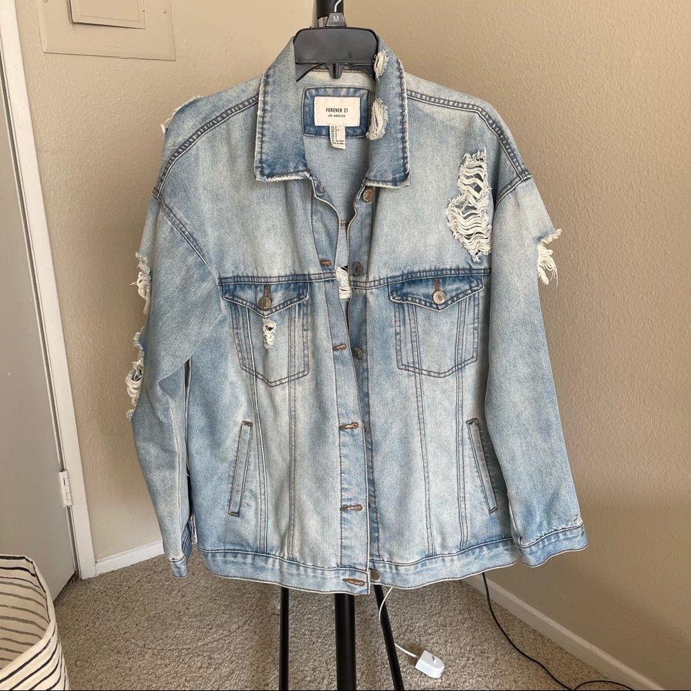 Ripped denim jacket